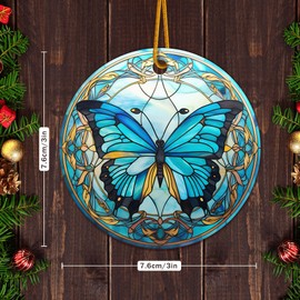 GGEB Butterfly Ornament,Christmas Ornaments,Butterfly Christmas Decoration,Holiday Present Idea,Butterfly Ornaments for Christmas Tree,Heirloom Keepsake,Butterfly Gifts Ideas,Holiday Decorations Gift