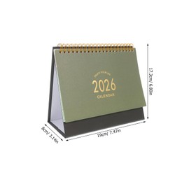 NUOBESTY Desk Calendar, 2025-2026 Monthly English Standing Flip Desktop Calendar Small Desk Calendars Planner for Home