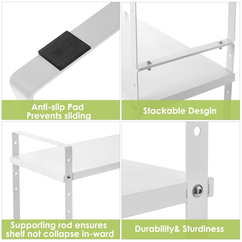 Across-Star Expandable Cabinet Shelf Organizer Rack, Stackable Kitchen Counter Storage