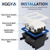 XGGYA 1/4” Double Gang Receptacle Outlet Box Extender,Blue Electrical Outlet