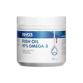 NYO3 Omega 3 Fish Oil 1500mg with DHA & EPA Fatty Acids, 97% High-Potency Omega 3,Support Heart, Brain & Joint Health,No Fishy Aftertaste,Non-GMO,120 Softgel
