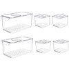 SANNO Produce Saver Containers for Refrigerator - Stackable Kitchen Organizer