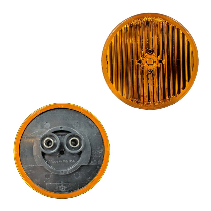 Pair of 2" Round - Amber LED Side Markers w/2