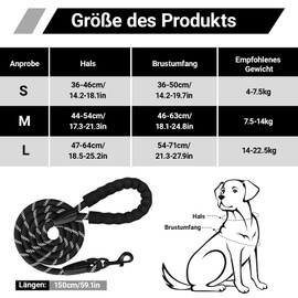 Dog Harness for Small, Medium, Large Dogs and Puppies, Multi-Purpose Dog Harness with Lead Set, Escape Proof Anti-Pull Dog Harnesses for Dogs (Style 2, Black, L)