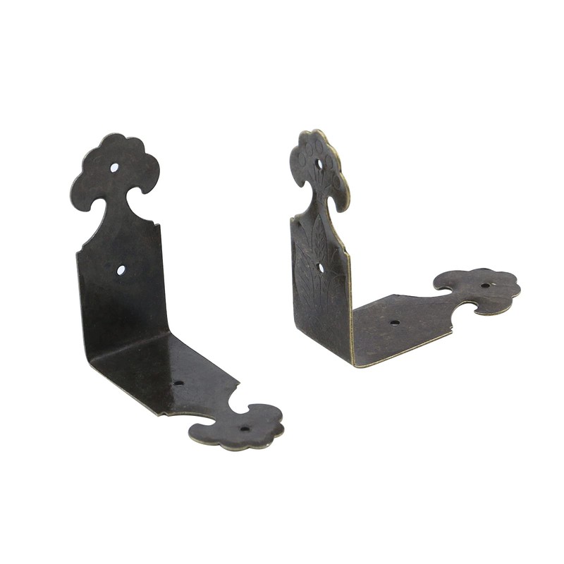 T Tulead Metal Corner Brackets Furniture Corner Protector Decorative Bronze