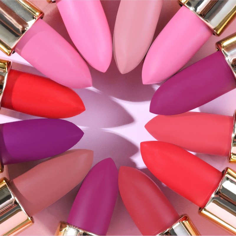 HANDAIYAN 5pcs Matte Lipstick Set Waterproof Long Lasting Non-stick Cup