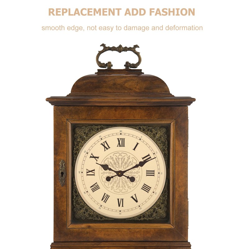 OSALADI Wall Clock Face Replacement Aluminum Round Clock Dial Roman