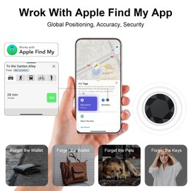 2-Pack Tracker Tags Compatible with Apple Find My (iOS Only), Air Bluetooth Tracker Tags, Smart Keys Finder and Item Locator with Waterproof Case for Wallet Luggage Backpack