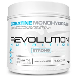 Revolution Nutrition Creatine Monohydrate 500g, Pure unflavoured, Increases Muscle Performance, Boosts Energy and Supports Recovery, 100 Servings