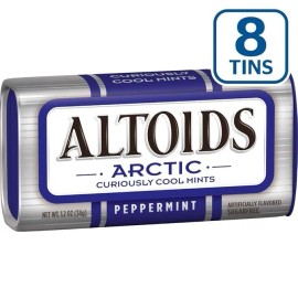Wrigley's ALTOIDS Arctic Peppermint Breath Mints, 1.2-Ounce Tin - 8 PK