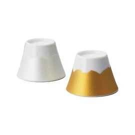 Mt. Fuji T95090180 Pair Ochoko (In Wooden Box), Mica Gold, Silver