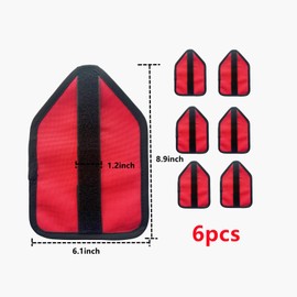 6 Pack Trapezoidal Pack Fishing Rod Armor Fishing Lure Wrap Fishing Rod Tie Velcro Durable Fish Hook Cover Fishing Lure Storage Protector Fishing Gloves for Outdoor Camping Ensure Fishermen's Safety