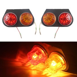 HEHEMM 24V 24V Truck Car Trailer Tail Light Waterproof Brake Light Diode Tail Light Red Yellow 24V