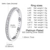 Suplight 925 Sterling Silver Eternity Rings, Stackable Cubic Zirconia Rings