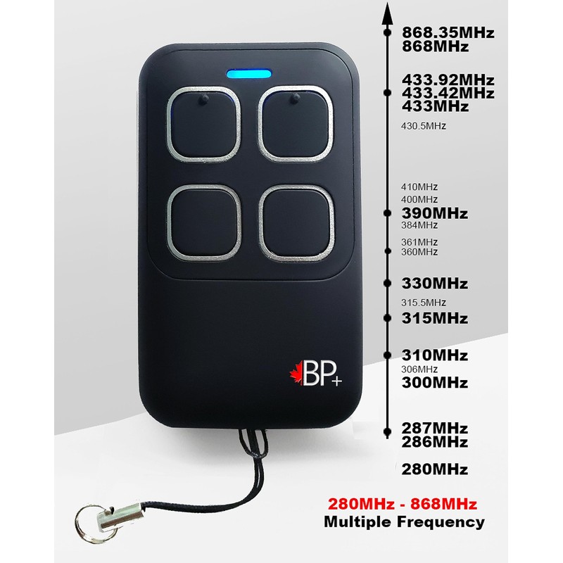 Universal Garage Door Opener Remote Key Fob Fixed Code and