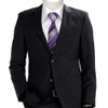 TigerTie Children tie necktie in lila Lilac anthracite silver gray