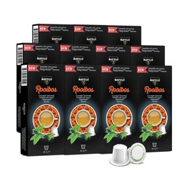 ROOIBOS Tea Capsules – Only Compatible with Nespresso® Machines – Capsules 100% Industrial Compostable – Fresh, Aromatic Leaves – 110 Capsules (11 x 10)