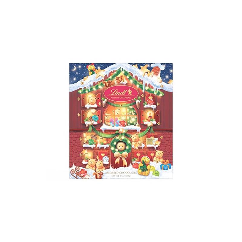 Lindt Holiday Chocolate Teddy Bear Advent Calendar, 4.5 oz.