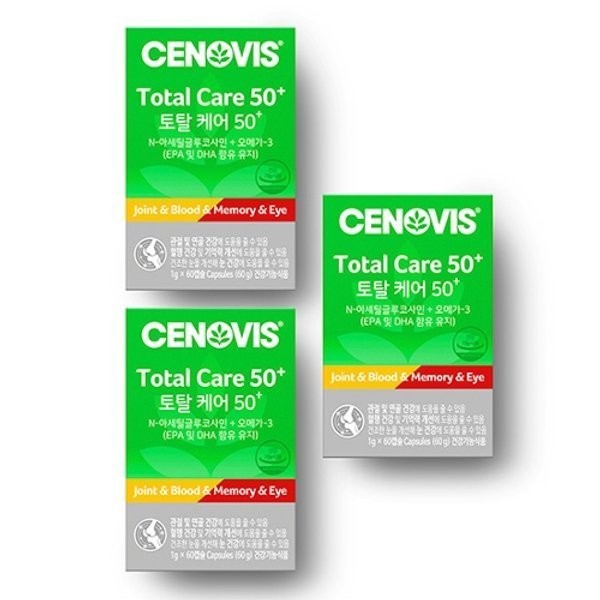 Senobis Official Store [T] Total Care 50+ (60 capsules/30 days worth) x 3 sets, none / 세노비스 공식스토어 [T] 토탈케어 50+ (60캡슐/30일분) x 3개 세트, 없음