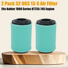 32 083 13-s Air Filter for Kohler 7000 Series, 2 Pack 32-083-13-S Air Filter w 32-083-14-S Pre Filter for Kohler KT725 KT735 KT740 KT745 KT735-745 PRO, EKT740-EKT750 22HP-26HP Lawn Mower