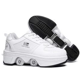 Patines y tenis 2 en 1, unisex, retráctiles, para actividades al aire última intervensión, diversión y fitness