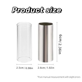 Guitar Bass Slide Finger Slides, 2Pcs Glass Guitar Slides Guitar Finger Slides, Glass Guitar Slide Guitar Finger Slides and Knuckle Slide,Guitar Slide Glass Guitar Slide Stainless Steel Guitar Slide