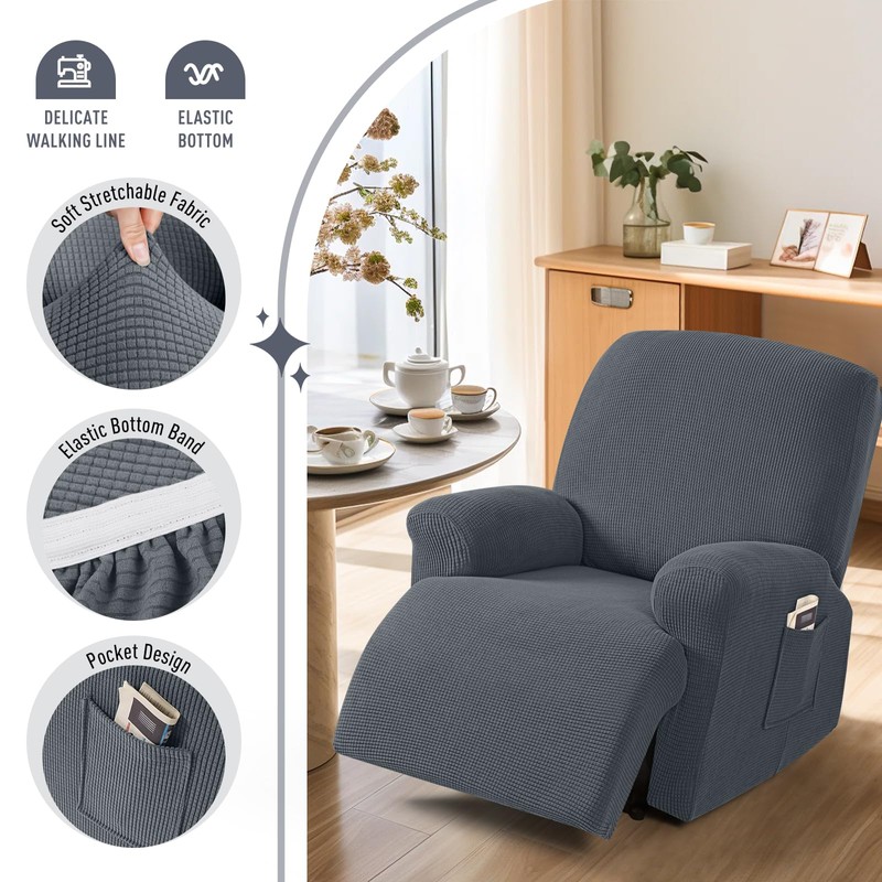 TAOCOCO Oversized Recliner Chair Covers, 1 Seater Streach Recliner Covers