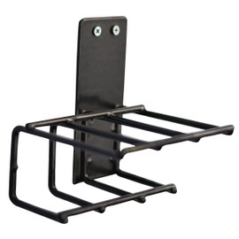 BOOMSTICK 3 Gun Handgun Black Vinyl Coated Pistol Wall Mount Rack