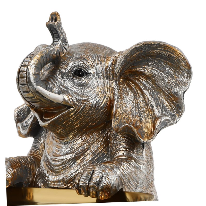 Ciieeo 1 Set Resin Elephant Crafts Elephant Model Bird Feeder