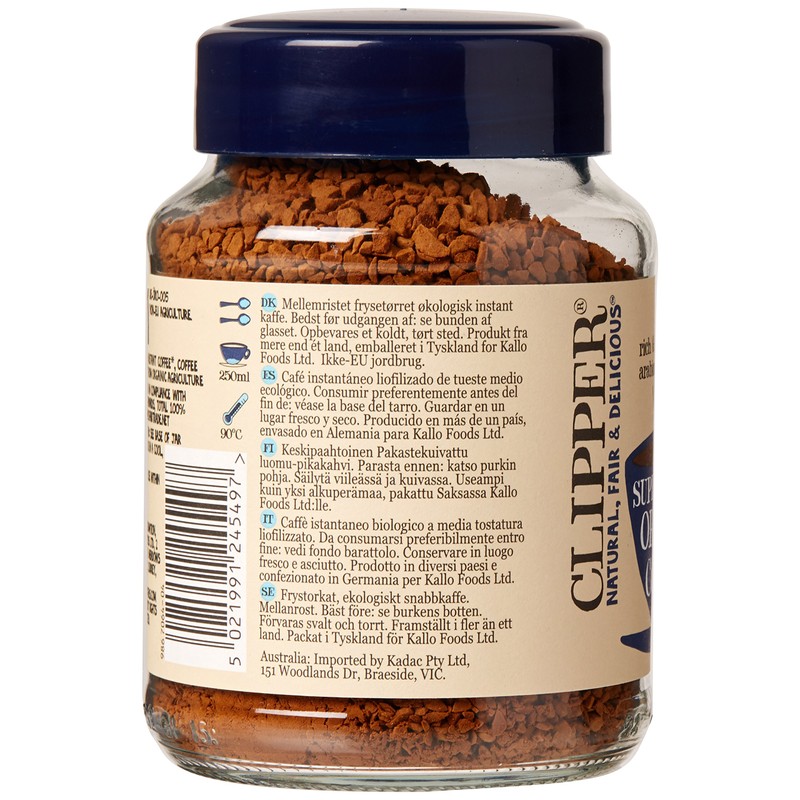 Clipper Fairtrade Medium Roast Organic Arabica Coffee 100 g (Pack