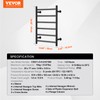 VEVOR 6 Bars Towel Warmer Rack, Wall Mounted Heated Towel