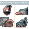Euiroet Real Fish Sculpture Gutter Diverter Rain,Eco-Friendly Resin Gutter Extender