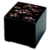 Wakaizumi Lacquerware H-156-5A 3-Tier Box, 6.5 Size, Black, Plum Flower (Inner Black)