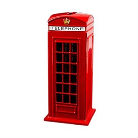 London Red Telephone Box Money Coins Bank Made of Die Cast Metal 15 cm tall