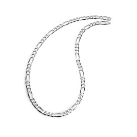 Metal Masters CO. Men's 6MM Sterling Silver 925 Italian Figaro Chain Necklace Unisex