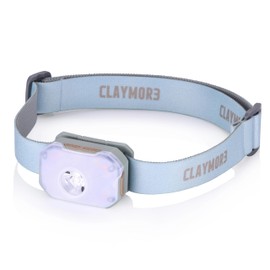 Claymore Heady2 (Mint Gray) - Lightweight LED Rechargeable Headlamp, 3 Light Modes, 350 Lumens, Waterproof. Ideal for Night Work, Fishing, Hiking, Running, Camping.
