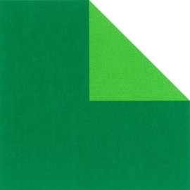 Toyo 062104 Origami Double-Sided Origami Single Color, 5.9 inches (15 cm) Square, Green/Yellow-Green, Pack of 100