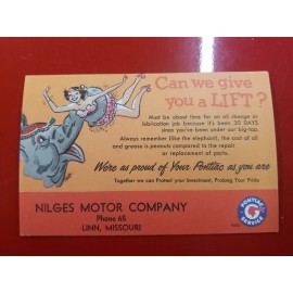 Vintage Nilges Pontiac  Service Postcard new unused old stock card #5