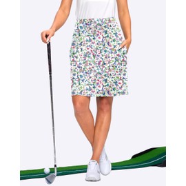 Viodia Women's 20" Knee Length Skorts Skirts UPF50+ Athletic Tennis Golf Skirt for Women Casual Summer Skirts