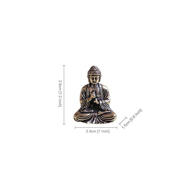 Crafts Mini Exquisite Buddha Sakyamuni Statue Brass Valuable Sculpture Meditating