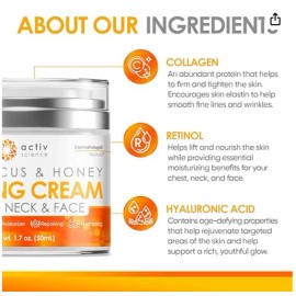Activscience Hibiscus & Honey Firming Cream, Neck Firming Cream, Skin Tightening Cream, Skin