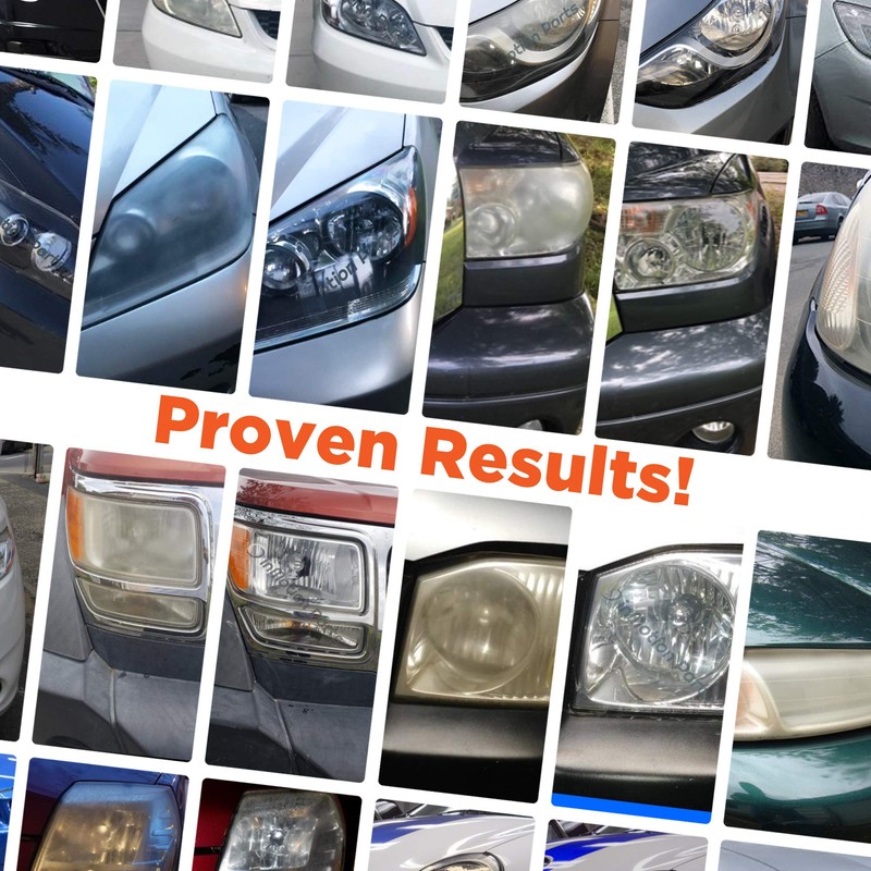 Visbella DIY Vehicle Headlight Restoration Kit, Headlight Restore with UV