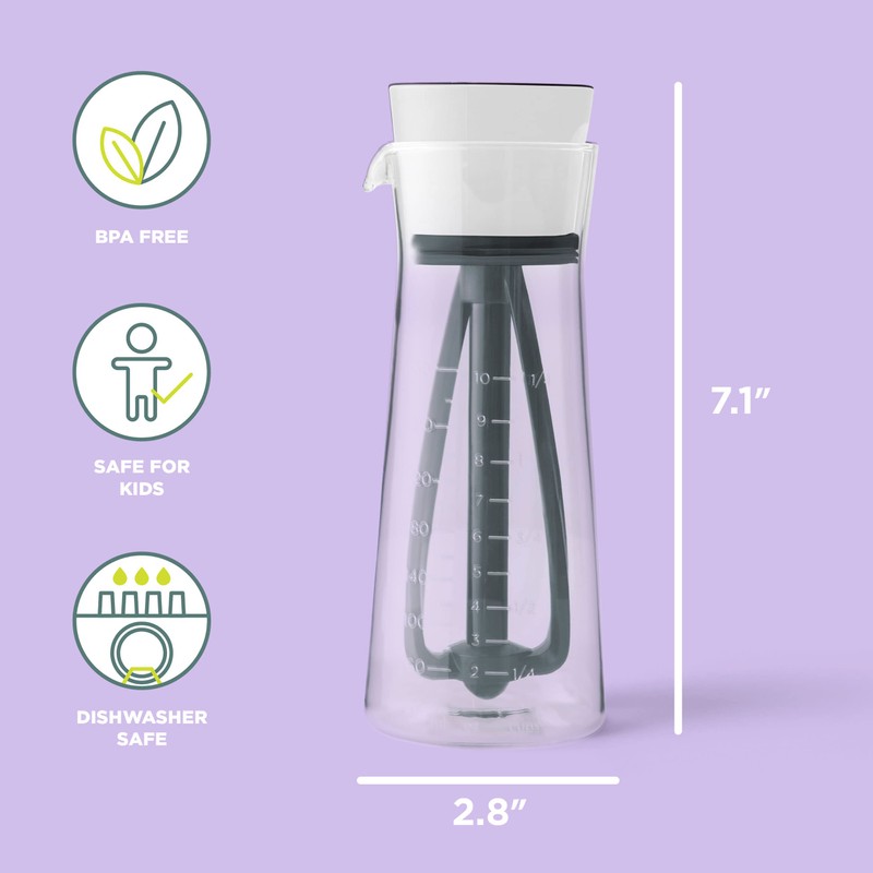 Chef'n 104-758-395 Salad Dressing Mixer, One Size, Baking White/Vintage Indigo