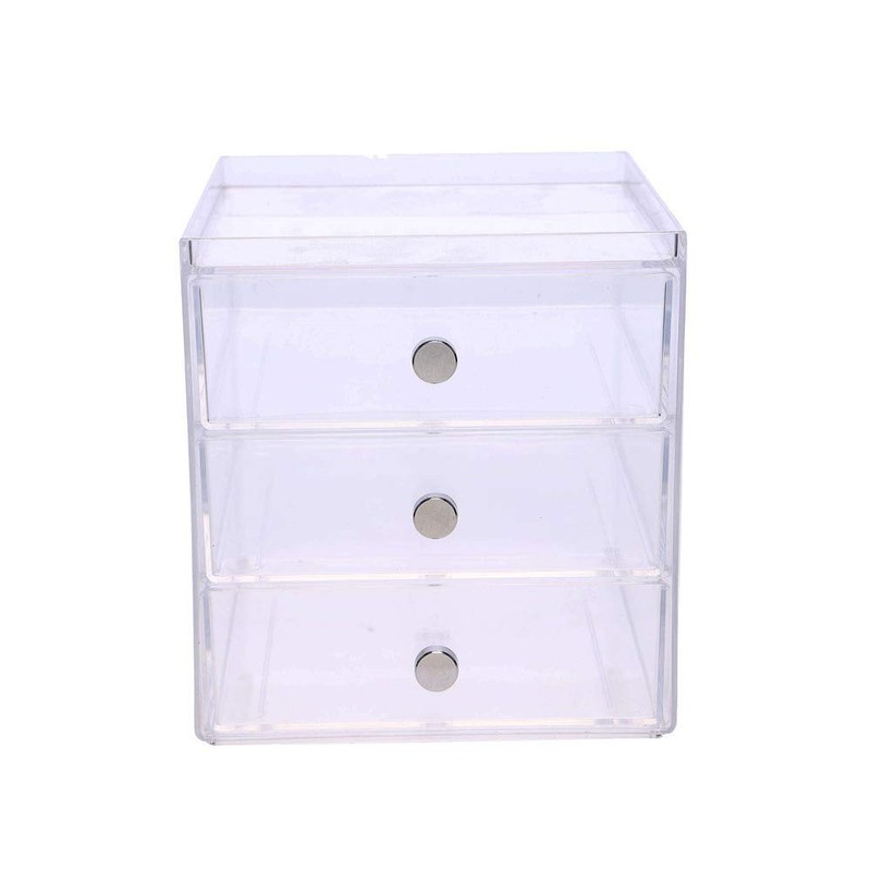InterDesign Clarity Stacking 3 Drawer, Clear