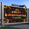 7X5FT Happy Juneteenth Banner Backdrop Pan African American 19th June