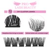 Cluster Lashes, 72 Pcs Individual Lashes, Lash Clusters DIY Eyelash