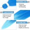 WacanDan Ombre Blue Braiding Hair Pre stretched 26 Inch 3