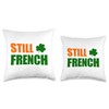 Still French St Patricks Day Shamrock Throw Pillow