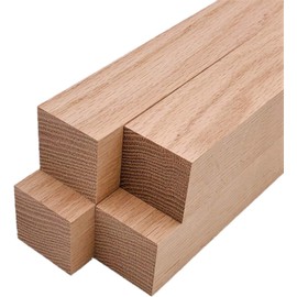 Barrington Hardwoods Red Oak Lumber Square Turning Blanks (4 Pieces) (2" x 2") (2" x 2" x 12")