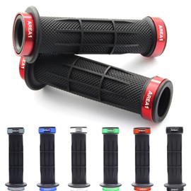 Area1 Lenkergriffe Motorrad Griffe für Brutale 1000 (RS/RR/RR/ORO Assen) 800 (Dragster/RR/LH 44) 1090 (R/RR) Brutale S 675 990(R) 910(S/R) 920 989R 1078(RR) (Stripe,Rot,22/24/25mm)